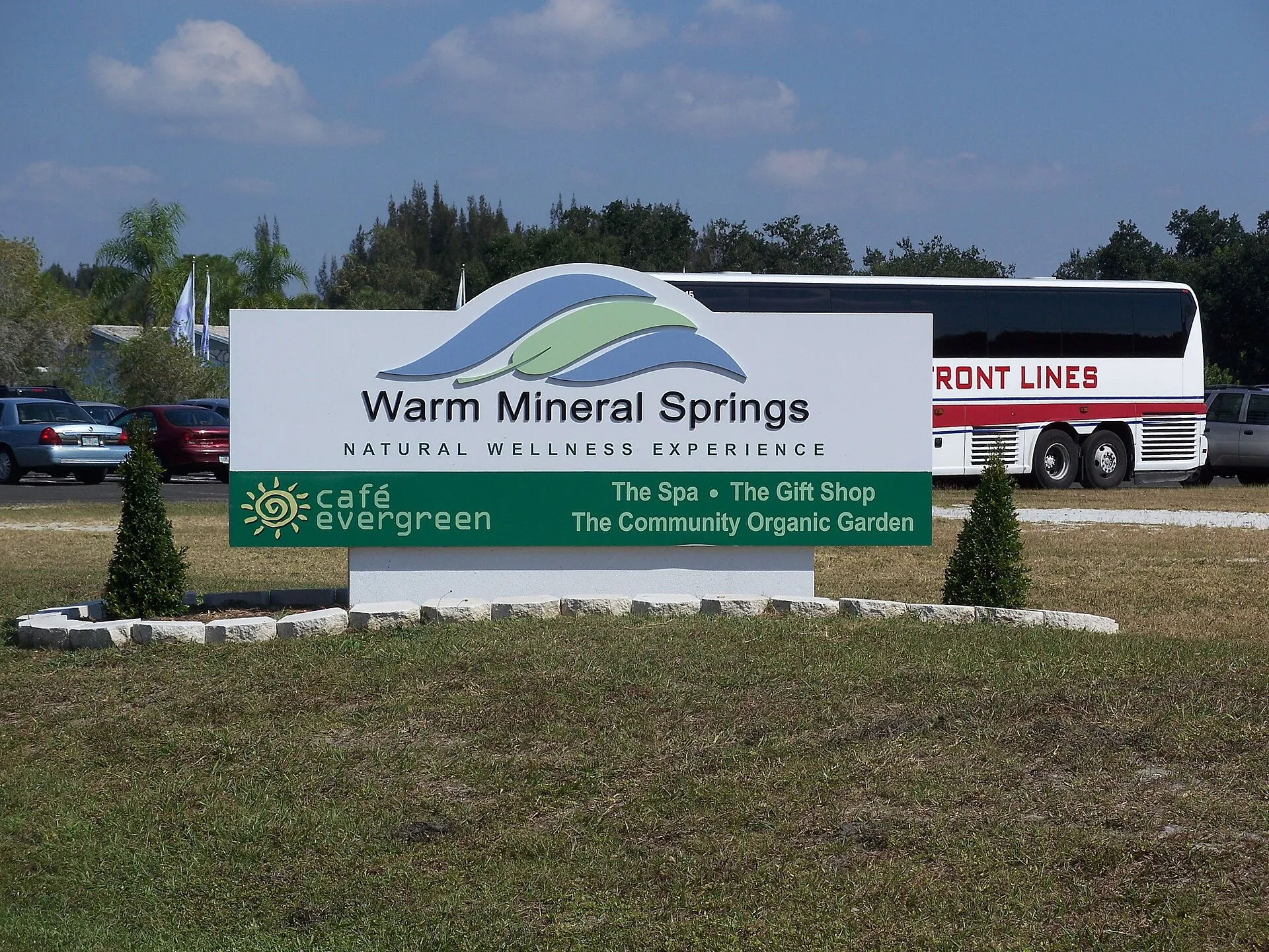 Warm Mineral Springs sign.