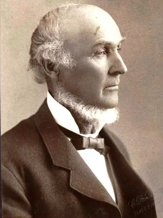 Photo of Lorin Farr, a Mormon pioneer, member of the Council of Fifty of The Church of Jesus Christ of Latter-day Saints and the first mayor of Ogden, Utah.
