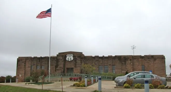 The old Chandler Armory, now the Route 66 Museum, Chandler, Oklahoma.