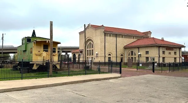 The old train depot at Chickasha, Oklahoma (March 2025).