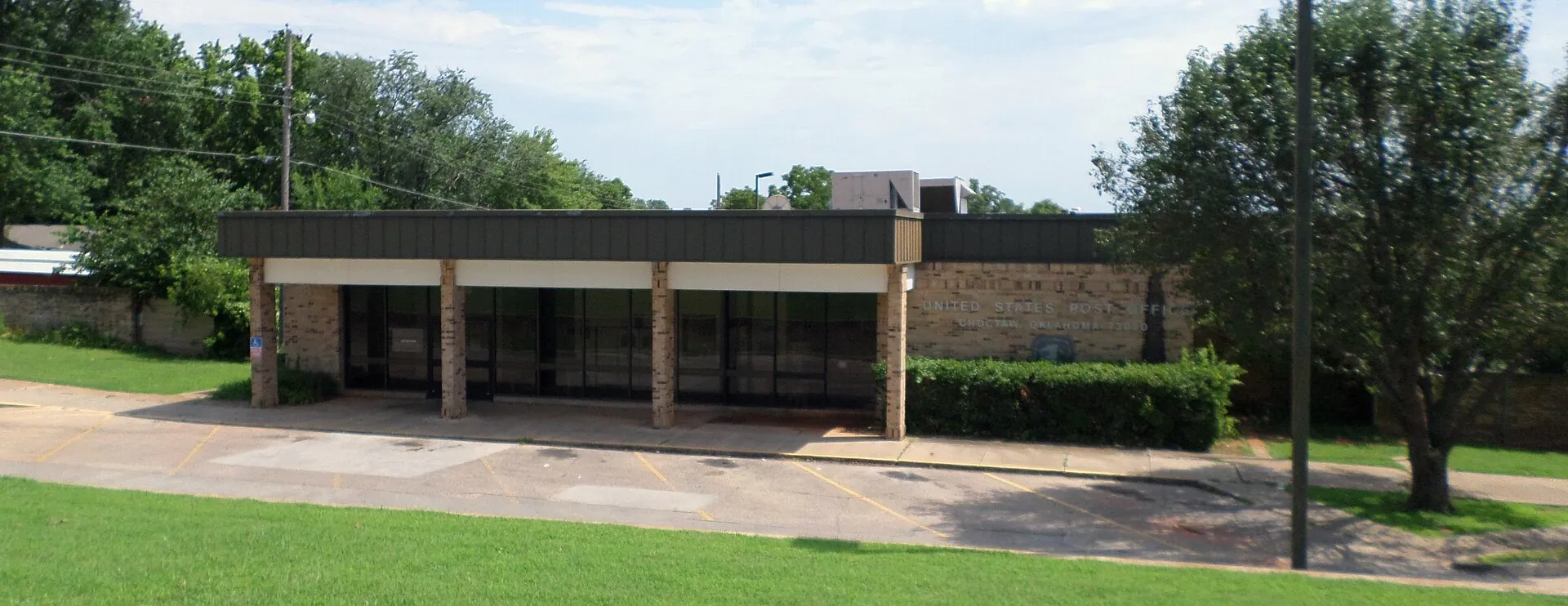 The Choctaw Post Office, 14500 Grand Ave., Choctaw, Oklahoma.