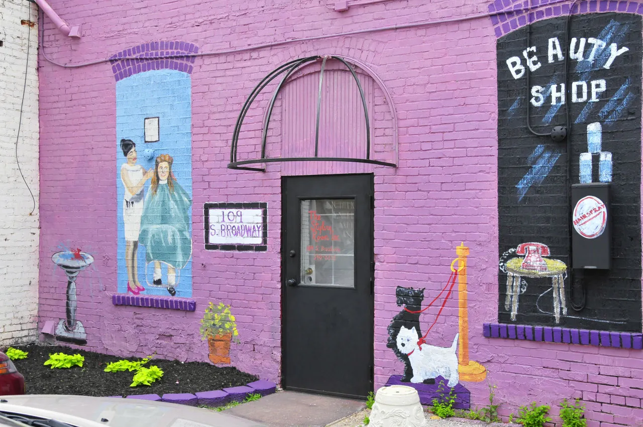 The old town of Edmond, Oklahoma — shops along the back alley.
