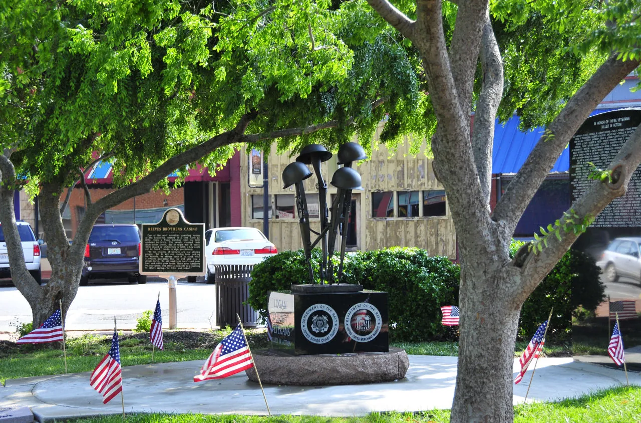 The Logan County Veterans Monument in Guthrie, Oklahoma.
