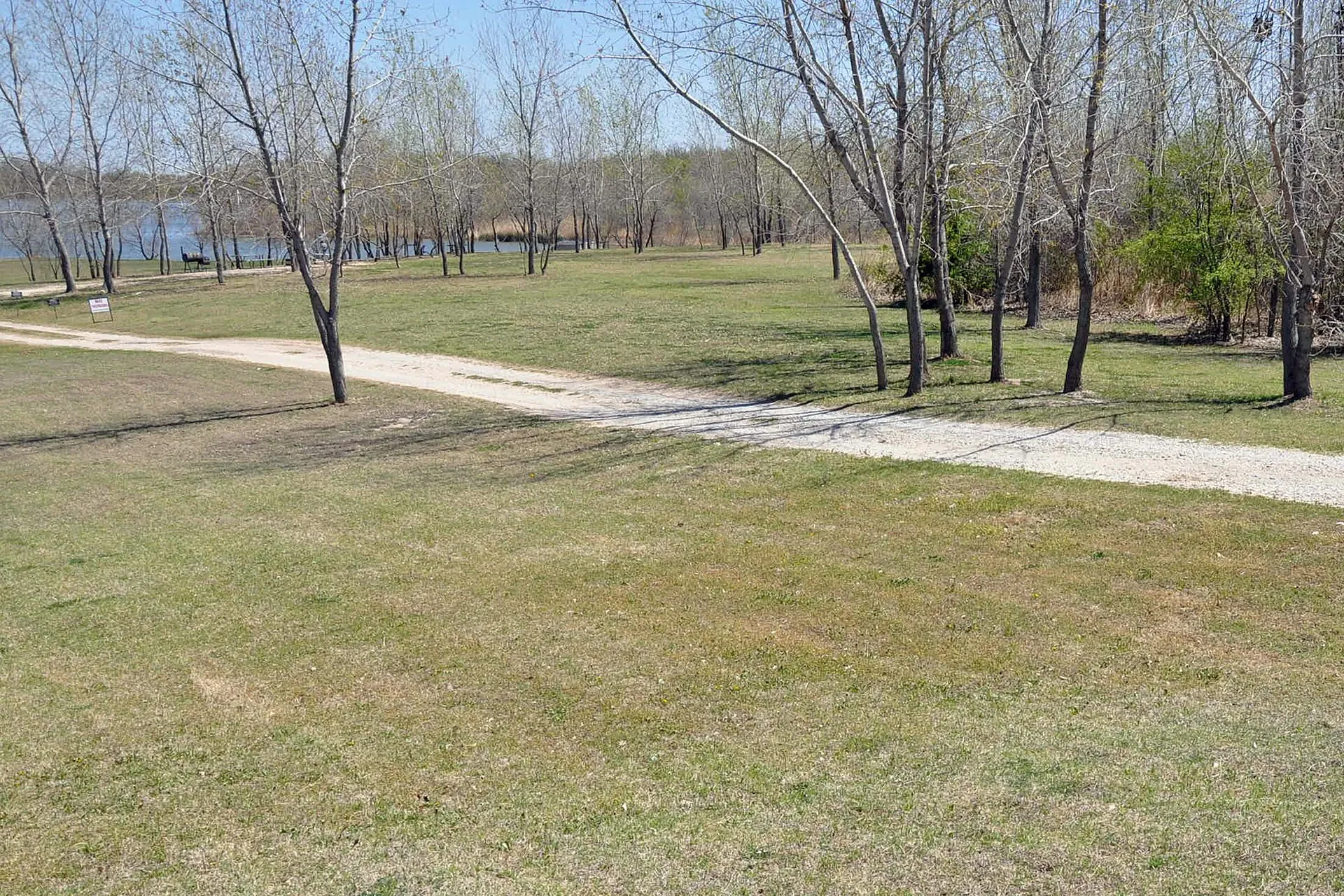 The lake at the 'Ringing the Wild Horse' site in Jones, Oklahoma.