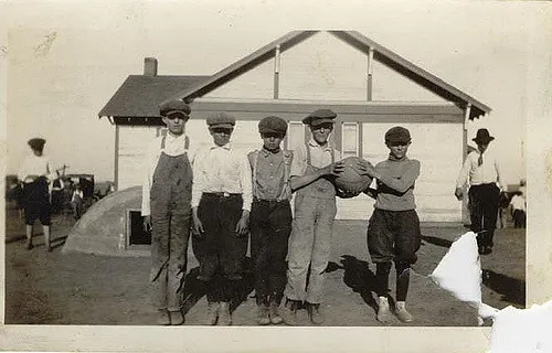 Children on the playground at Pleasant Hill School, Newcastle, Oklahoma, 1914.
