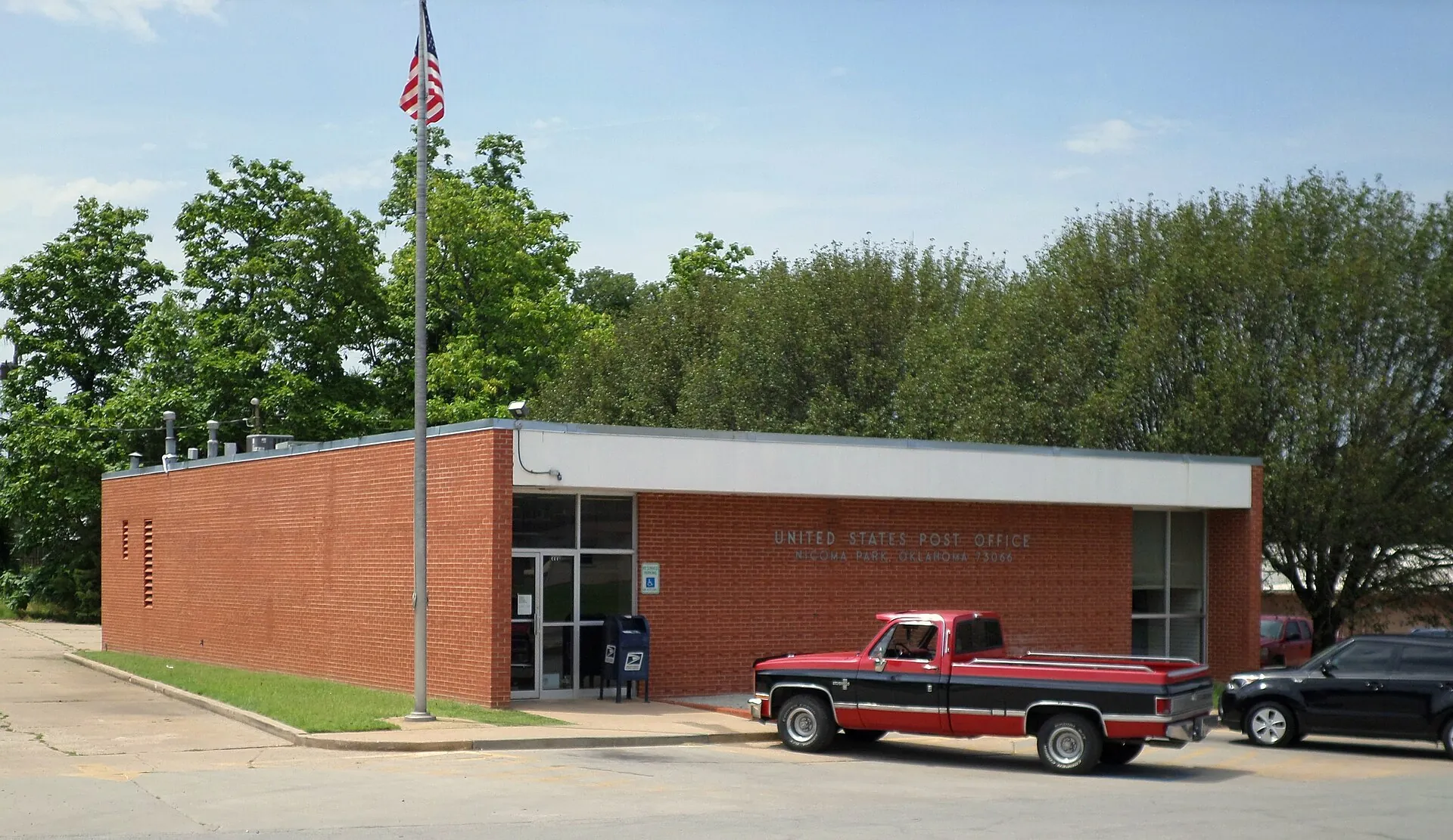 The Nicoma Park Post Office, 2301 Overholser Dr., Nicoma Park, Oklahoma.