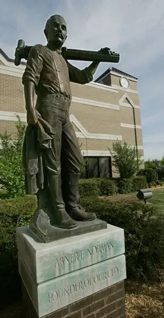 Statue of Abner Norman in Norman, Oklahoma.