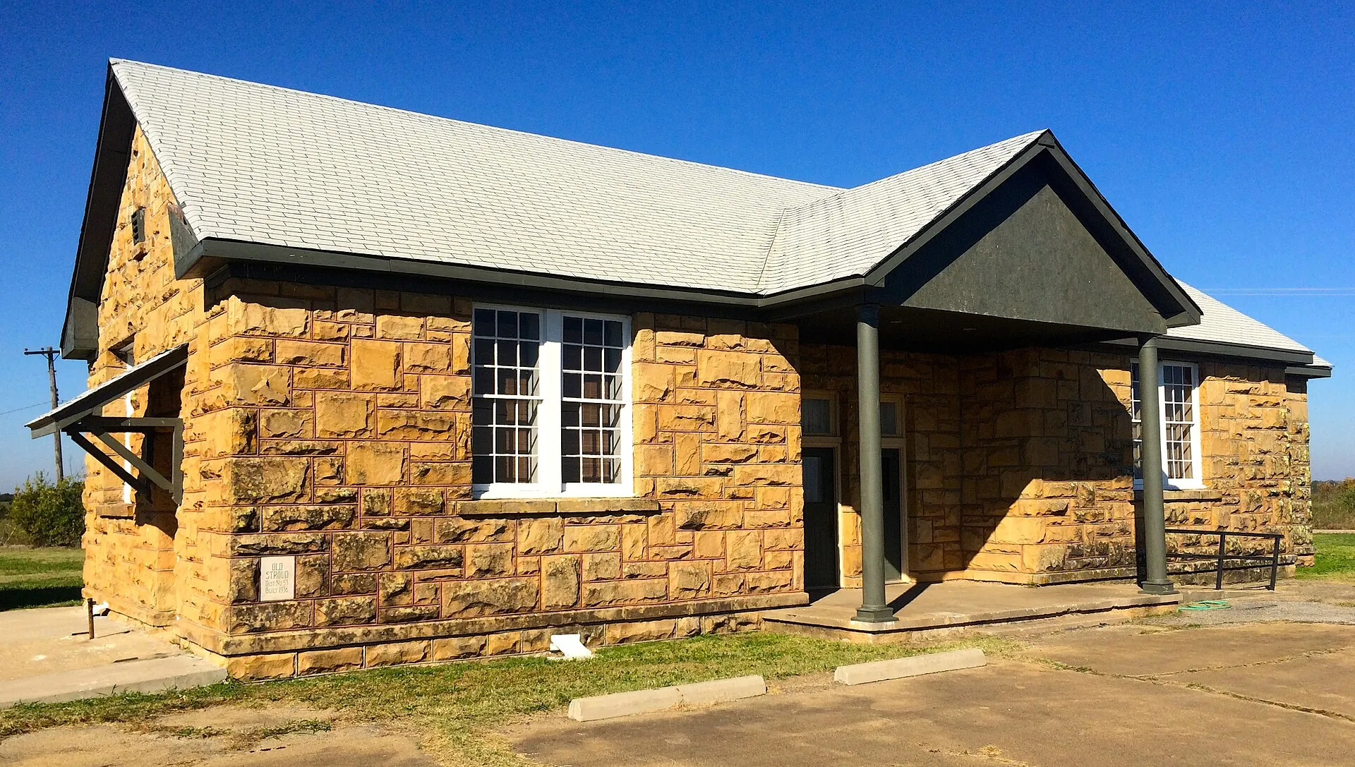 The old Stroud School, east of Stroud, Oklahoma.