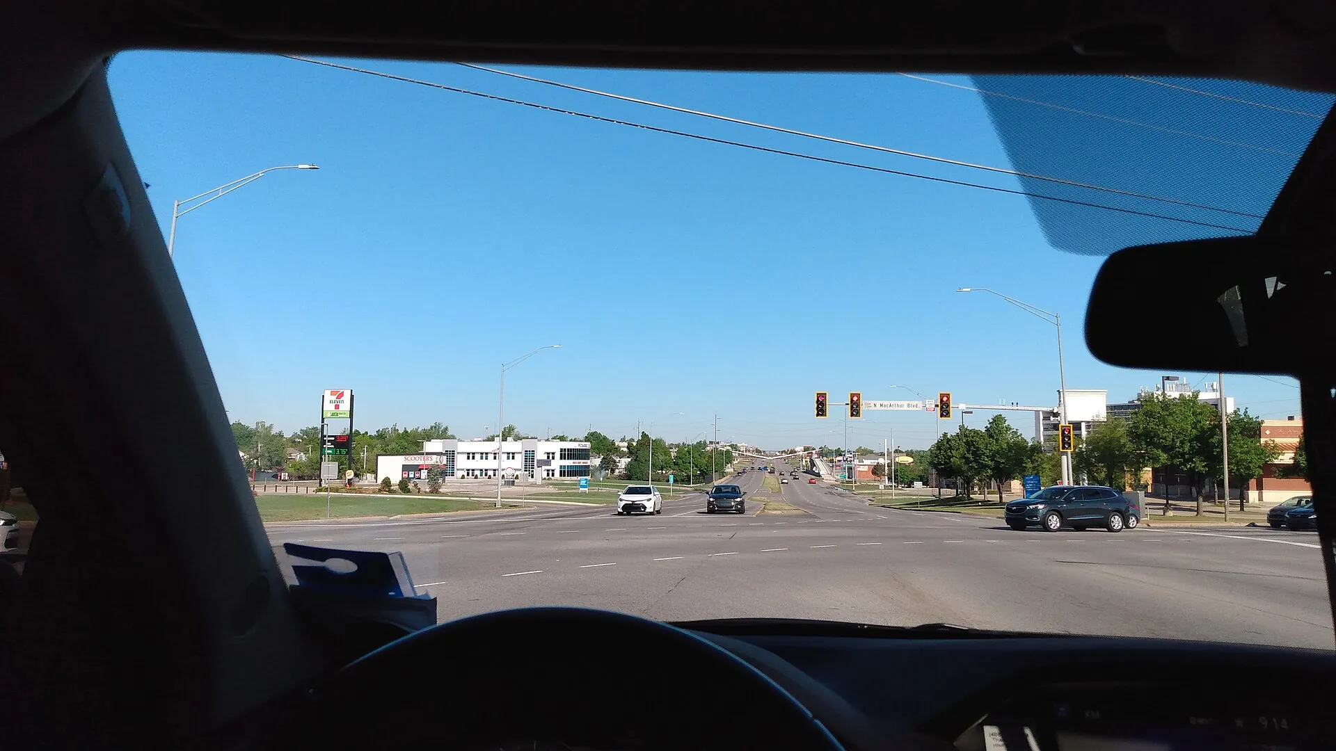 Oklahoma State Highway 3 at N. MacArthur Blvd. in Warr Acres, Oklahoma (April 2023).