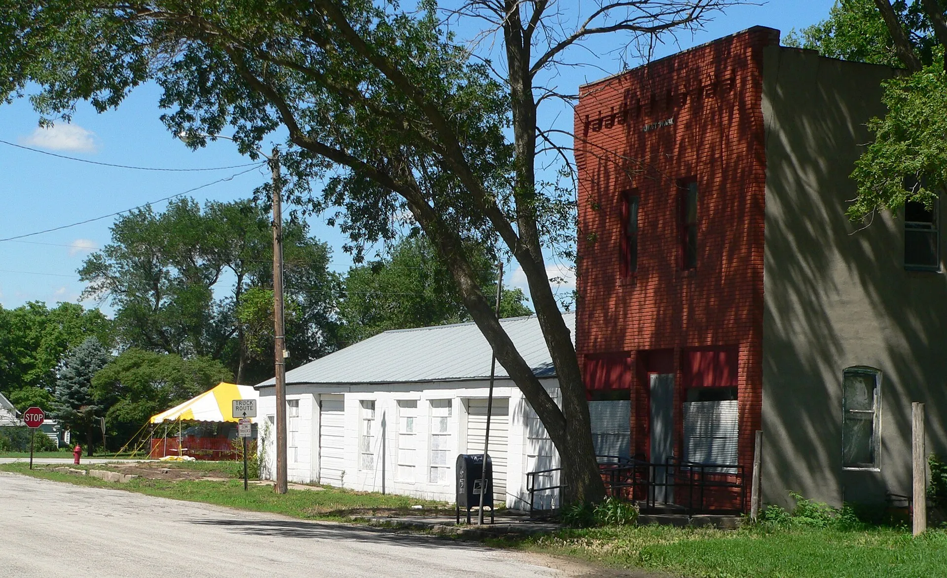 Downtown Alvo, Nebraska.