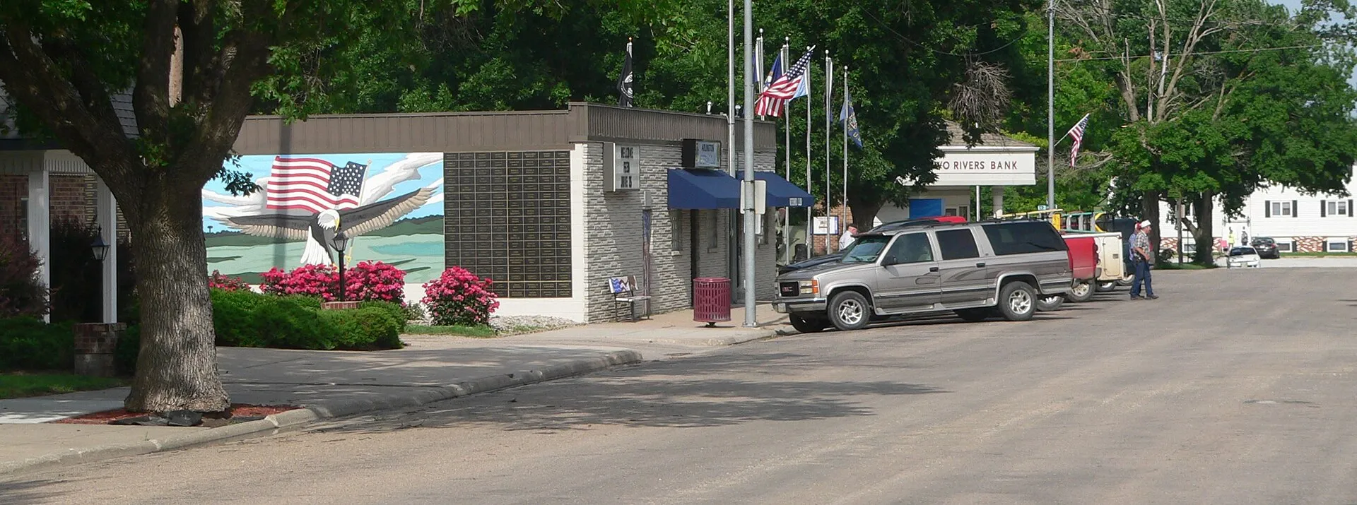 Downtown Arlington, Nebraska: north side of Eagle Street, looking northeast from about Third Street.