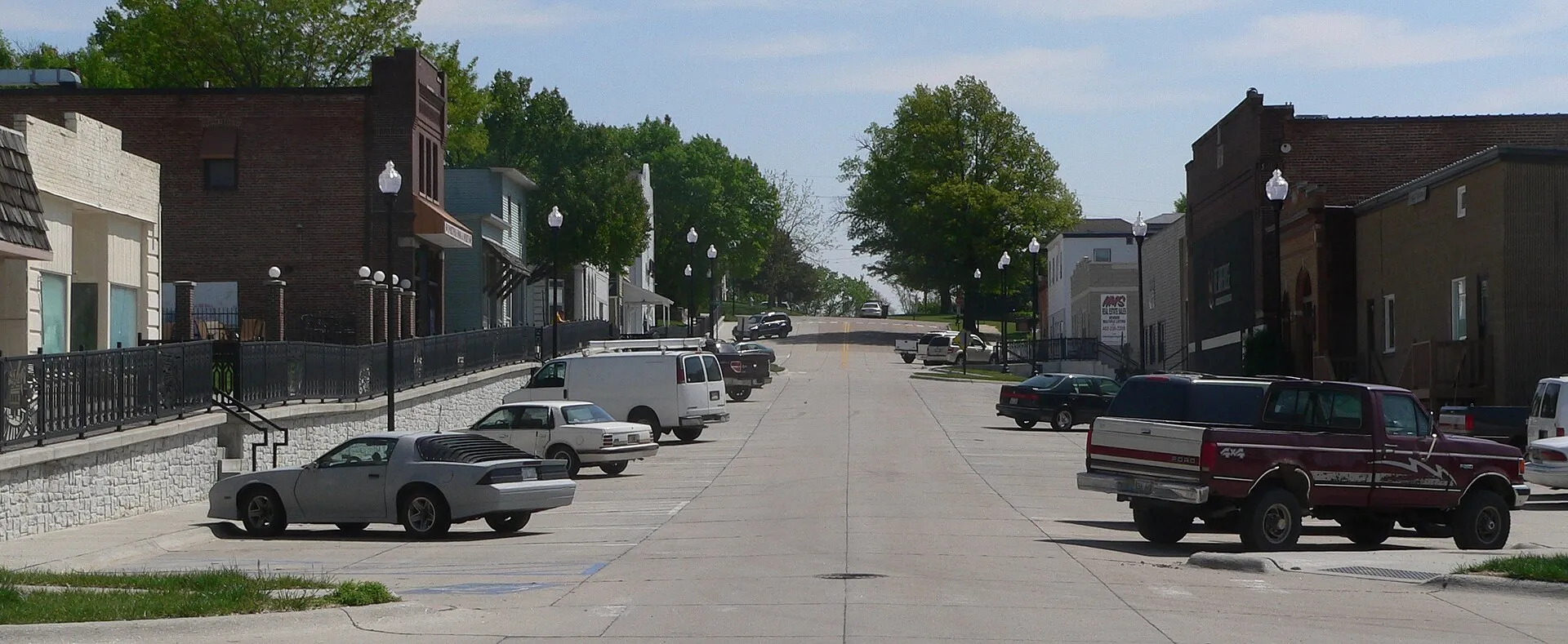 Downtown Bennington, Nebraska: 2nd Street, seen looking eastward.
