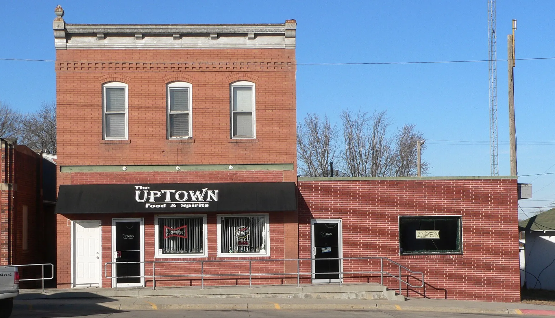 Downtown Cedar Bluffs, Nebraska: Uptown, located at 102 W. Main Street.
