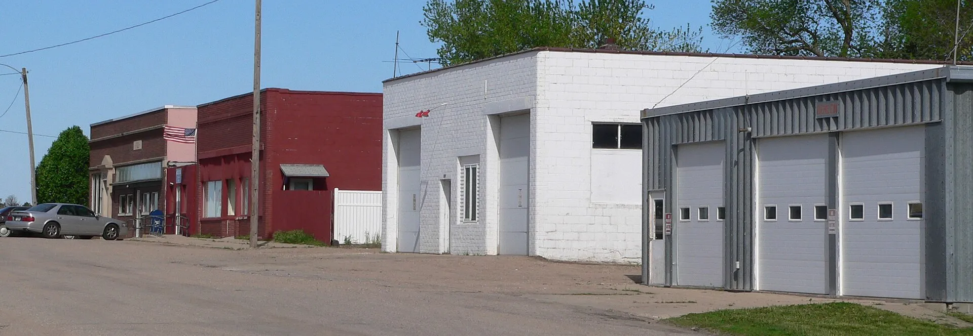Downtown Colon, Nebraska: north side of Spruce Street.