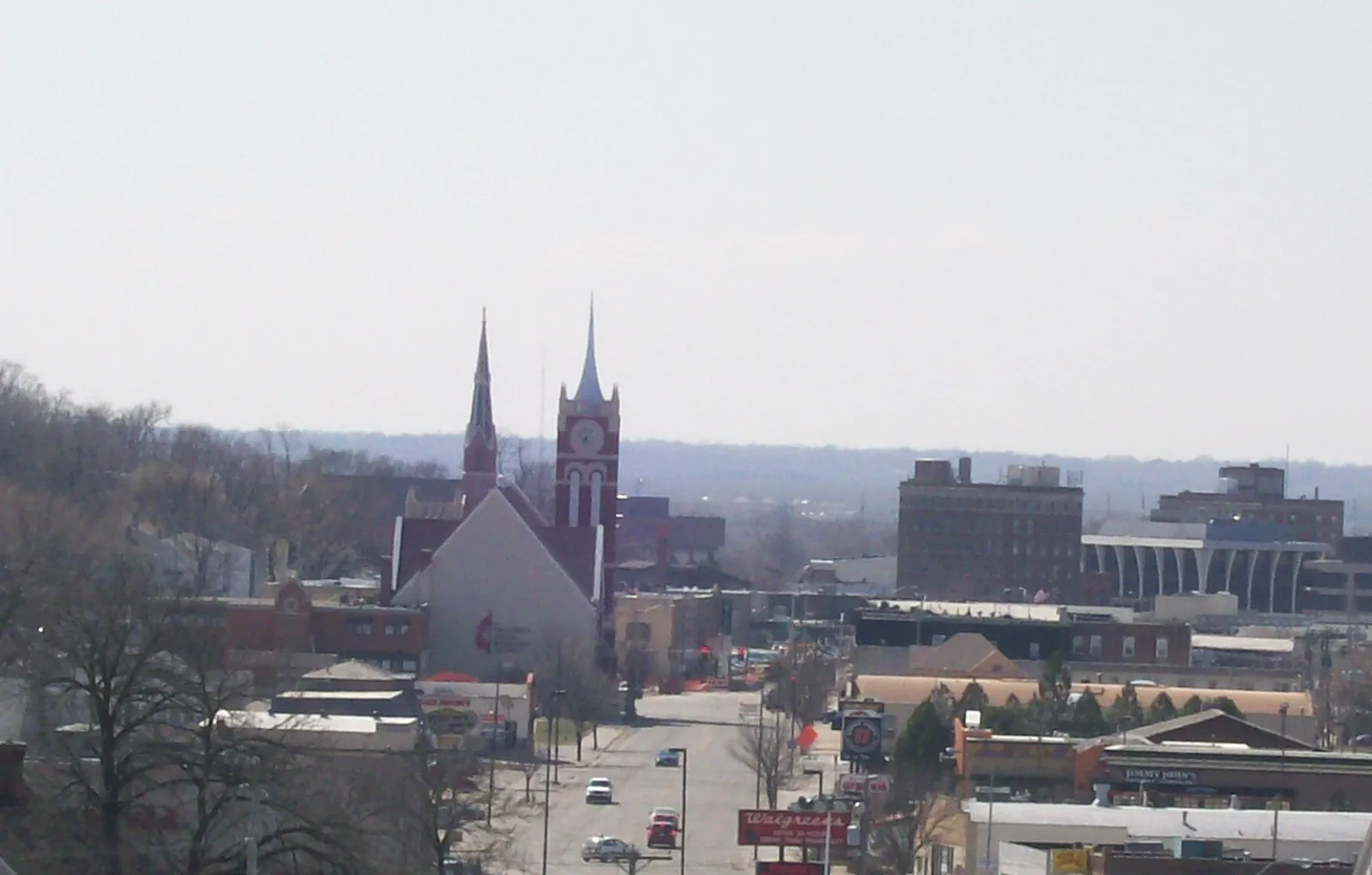 Looking west at downtown Council Bluffs