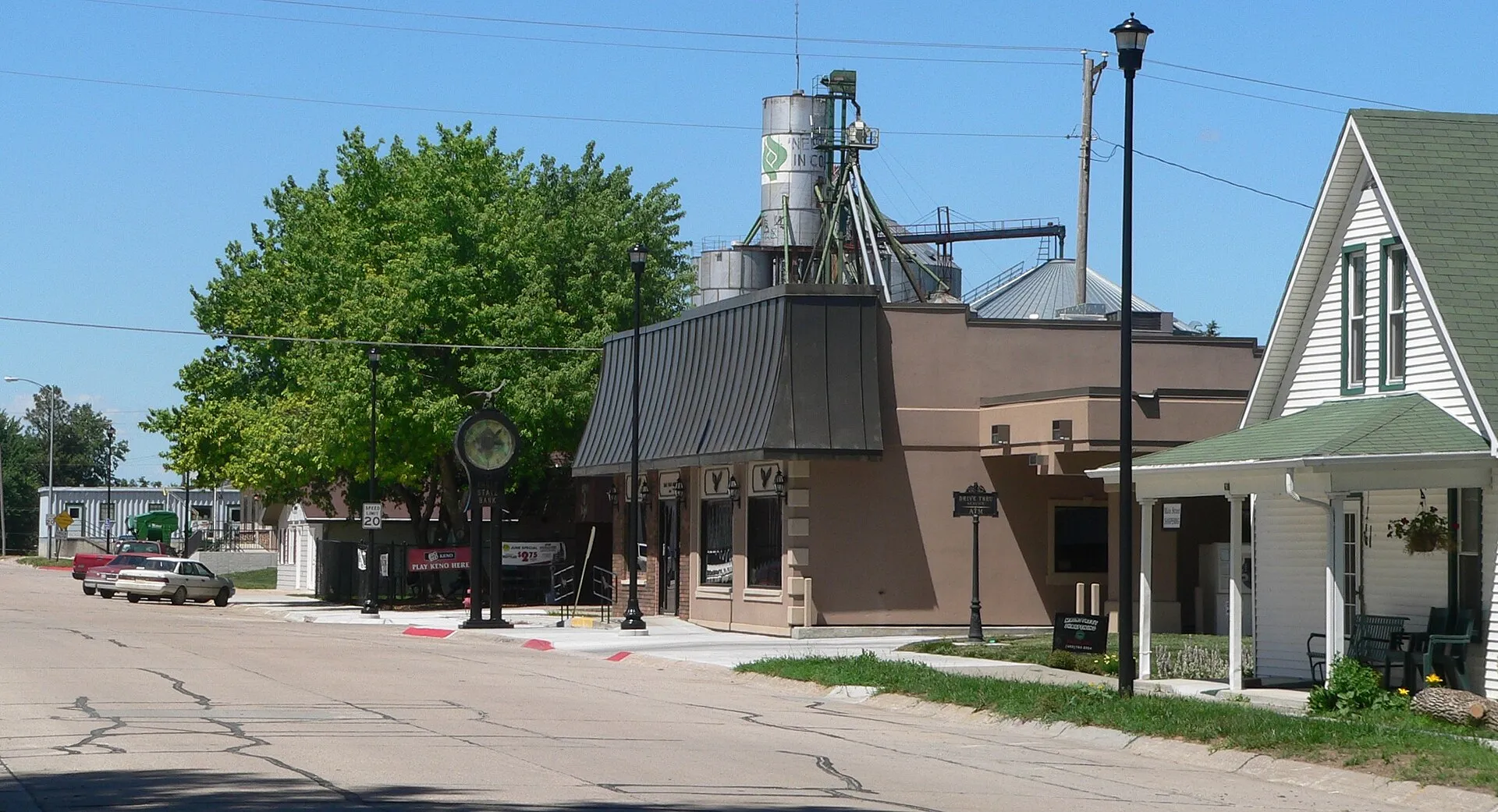 Downtown Eagle, Nebraska: east side of Fourth Street, seen from about F Street.