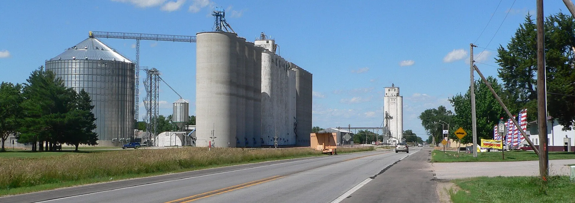 Greenwood, Nebraska, seen from the southwest along U.S. Highway 6.