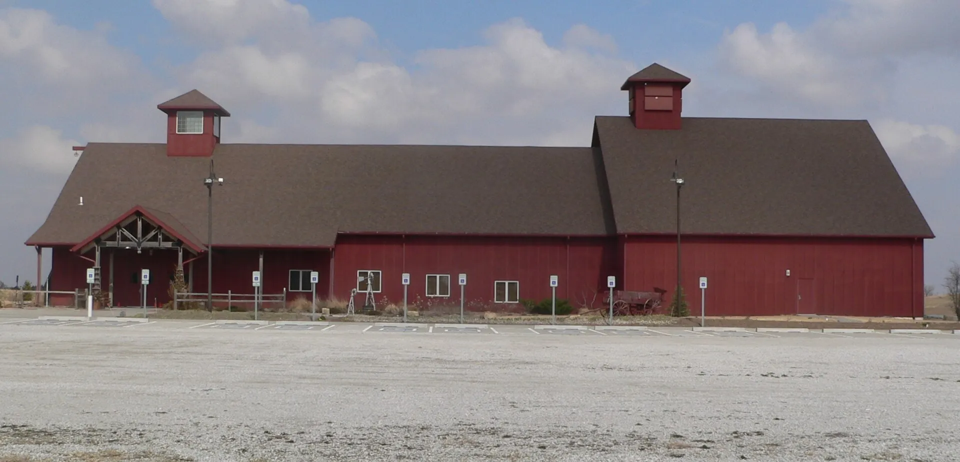 Lofte Community Theatre, located at 15841 Manley Road, east of Manley, Nebraska; seen from the southwest.