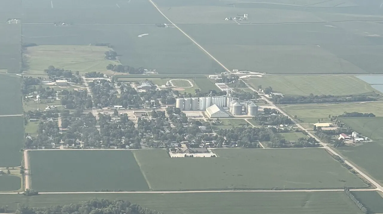 Aerial view of Mead, Nebraska in 2026