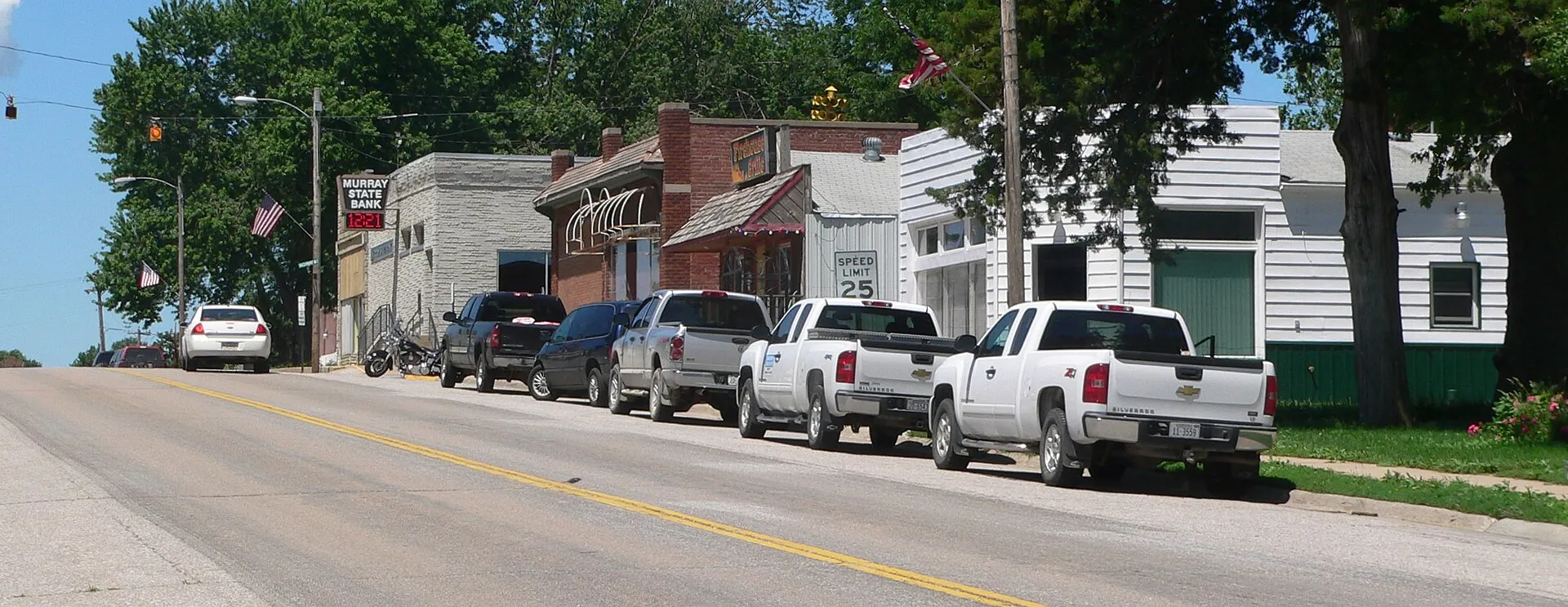 Downtown Murray, Nebraska: north side of Nebraska Highway 1.