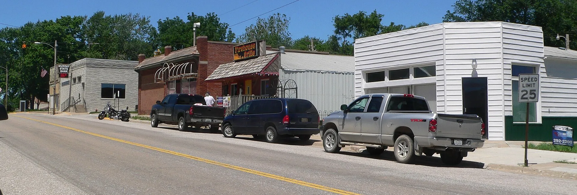Downtown Murray, Nebraska: north side of Nebraska Highway 1.