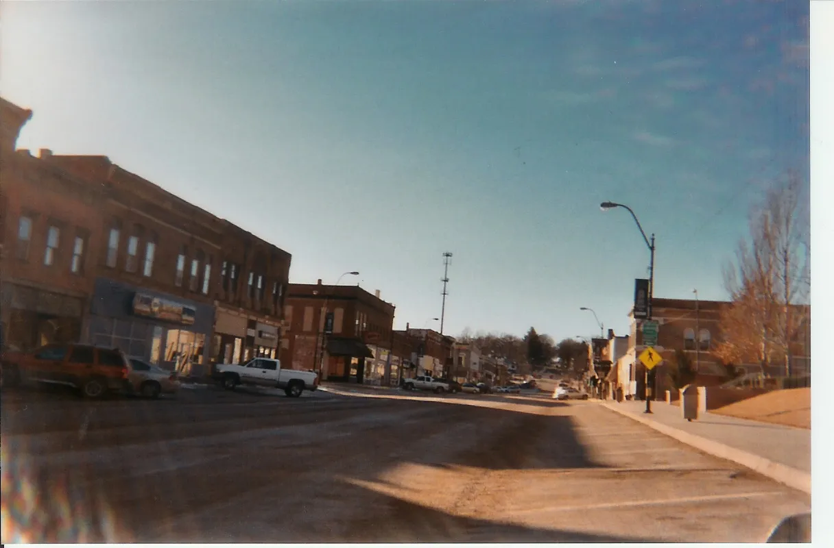 A view of downtown Plattsmouth, NE, USA looking west