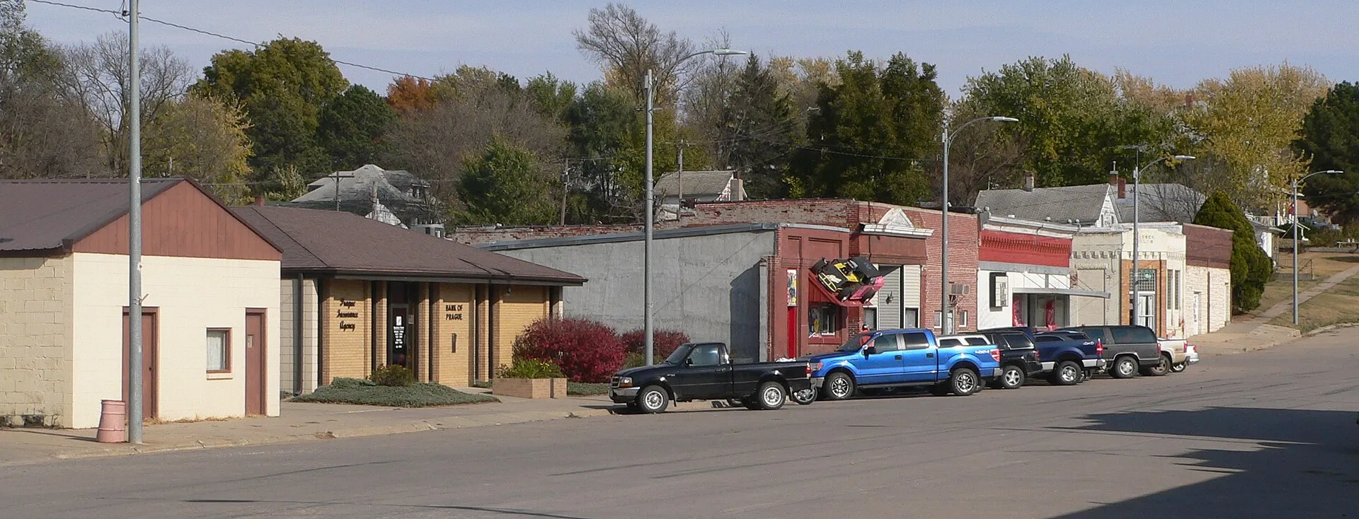 Downtown Prague, Nebraska.