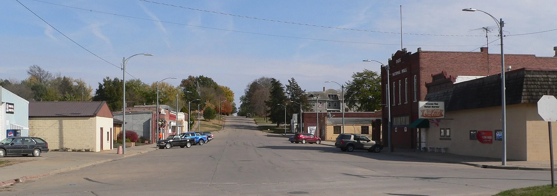 Downtown Prague, Nebraska.