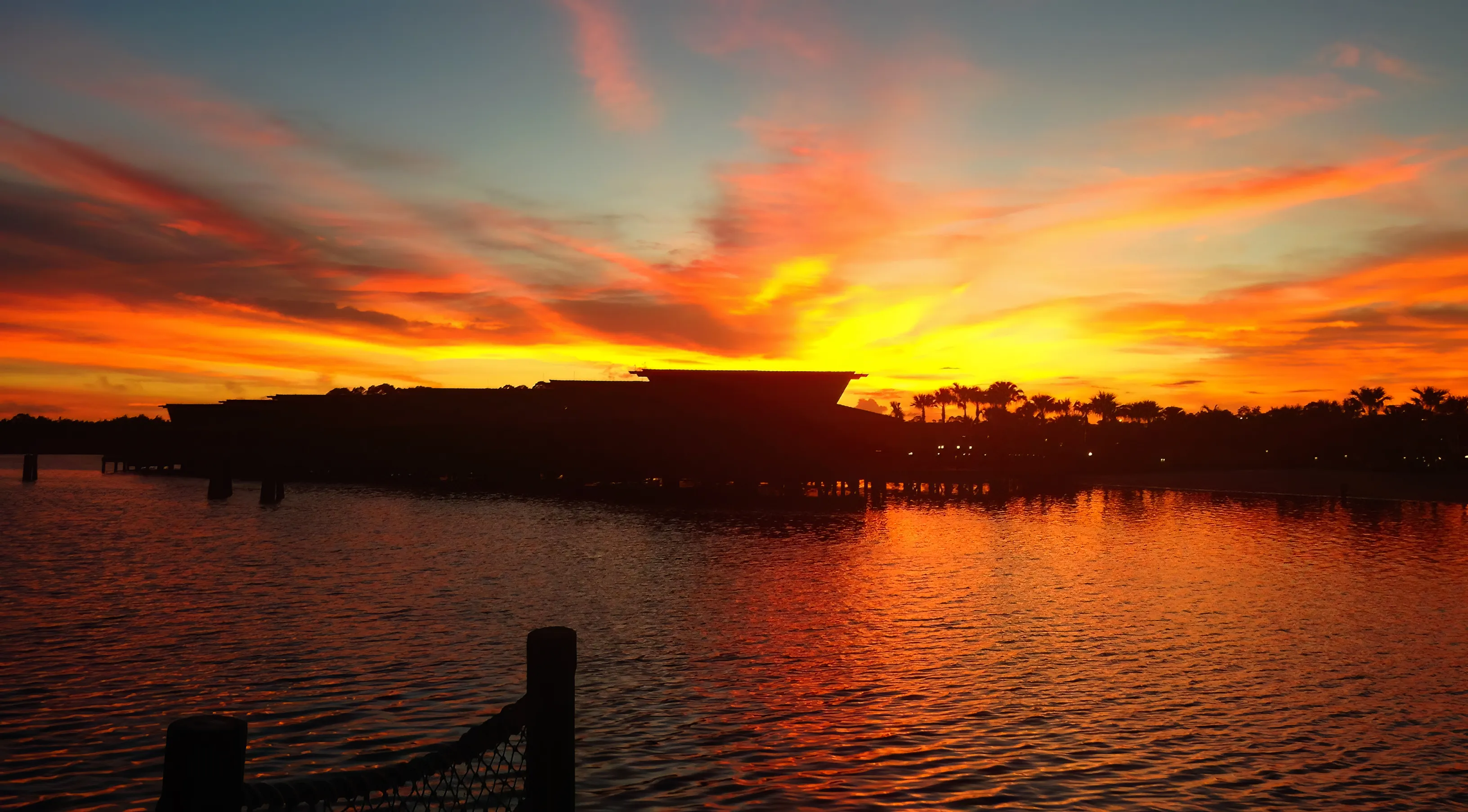 Sunrise over Bay Lake, Florida