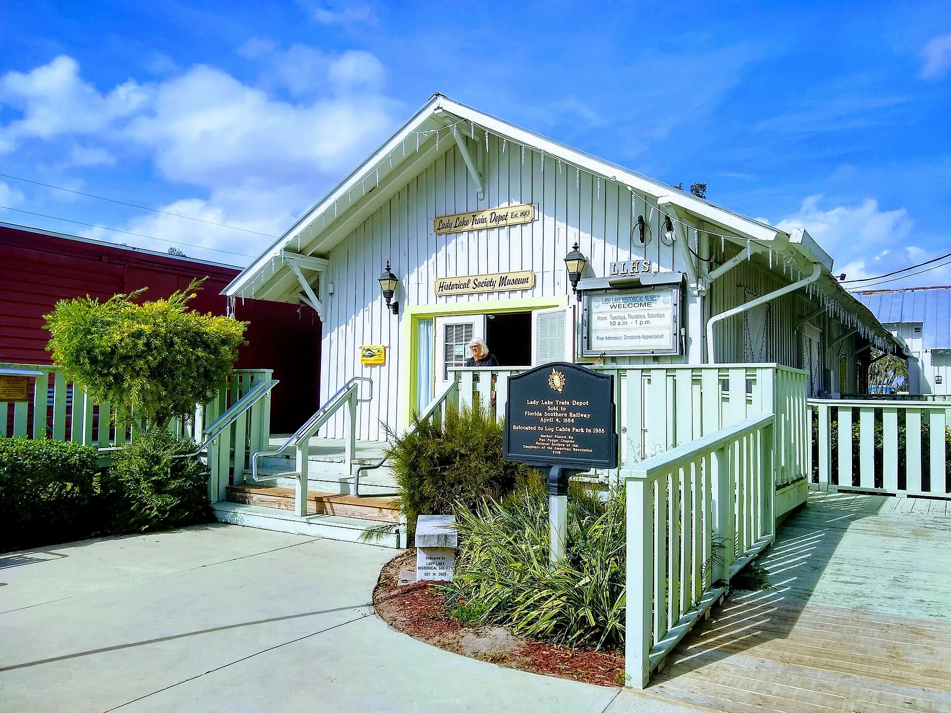 Historic train depot, now the Lady Lake Historical Society Museum