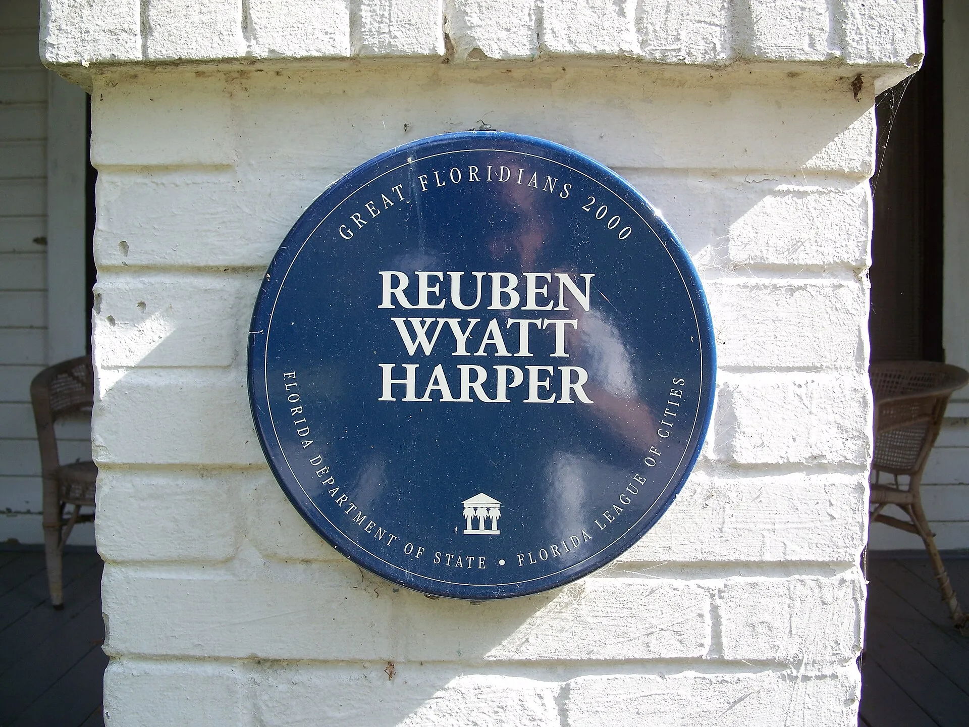 Florida historical marker at the Harper House, Montverde