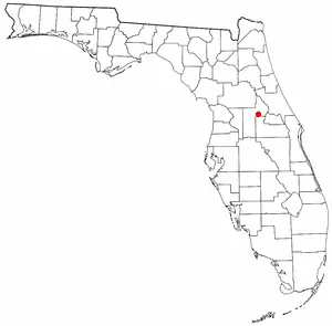 Locator map of Sorrento, Florida