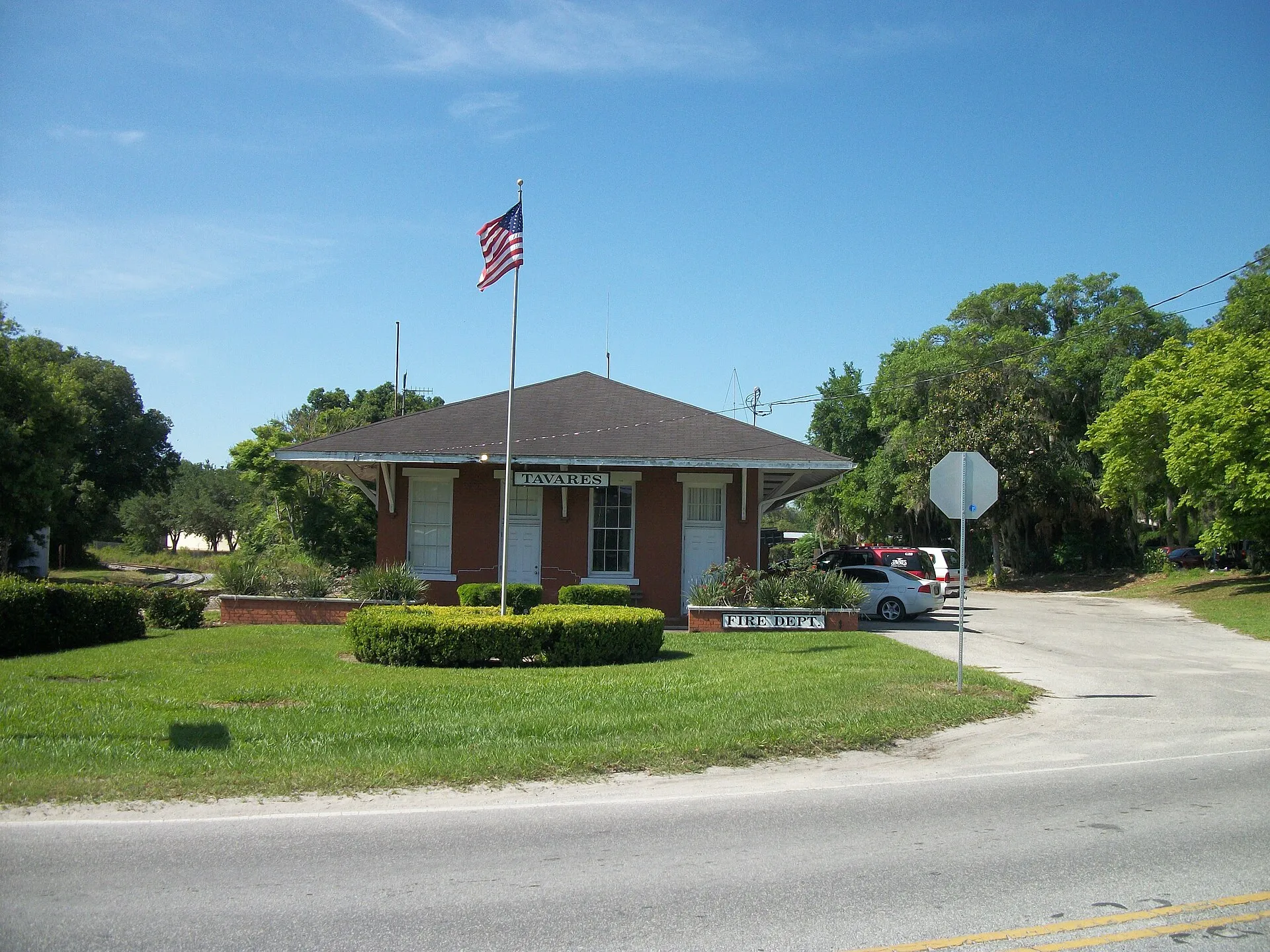 Former Tavares rail depot, now a firehouse