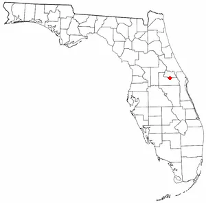 Dot map locating Union Park in Florida