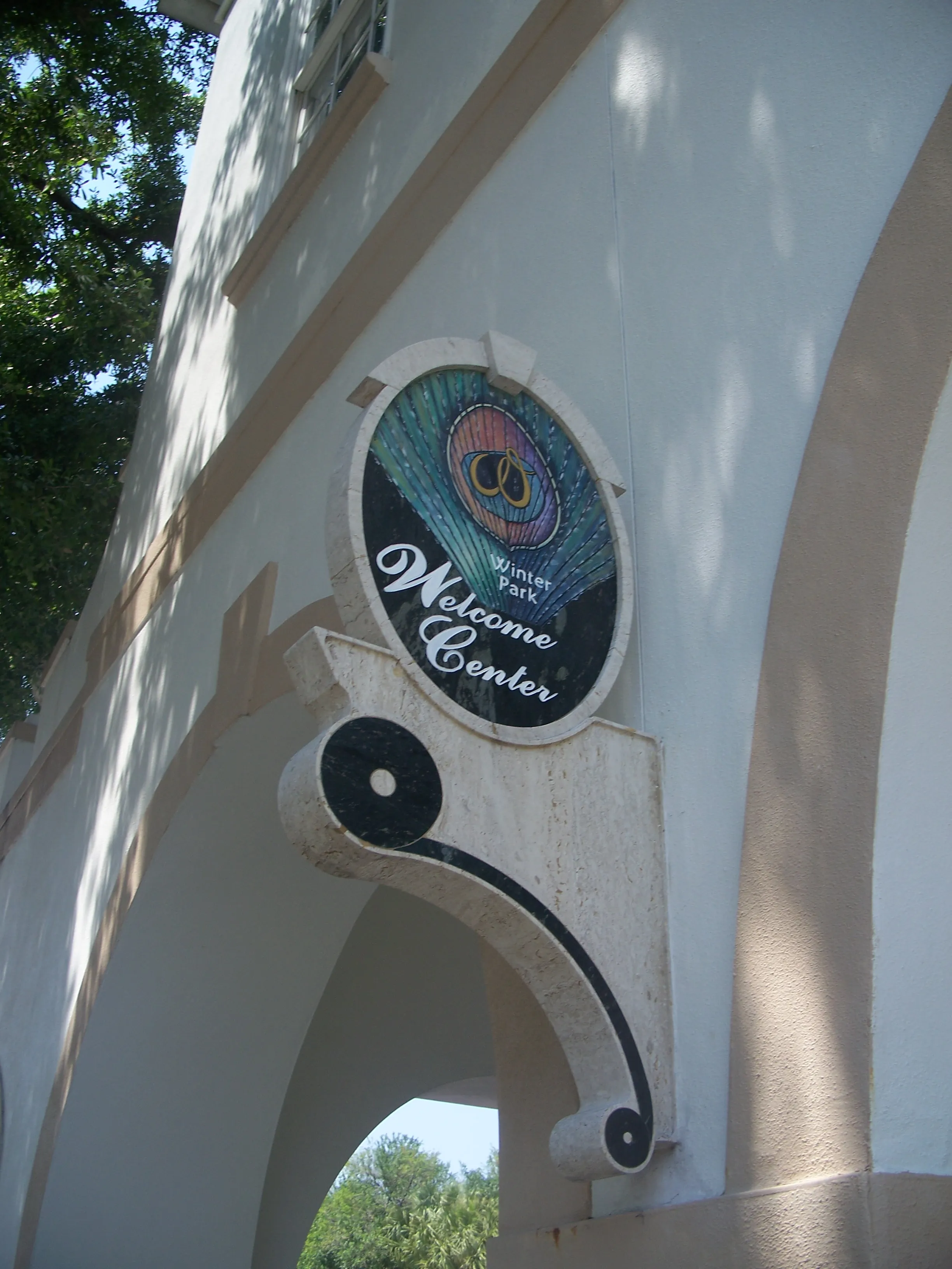 Winter Park, Florida: Welcome center sign