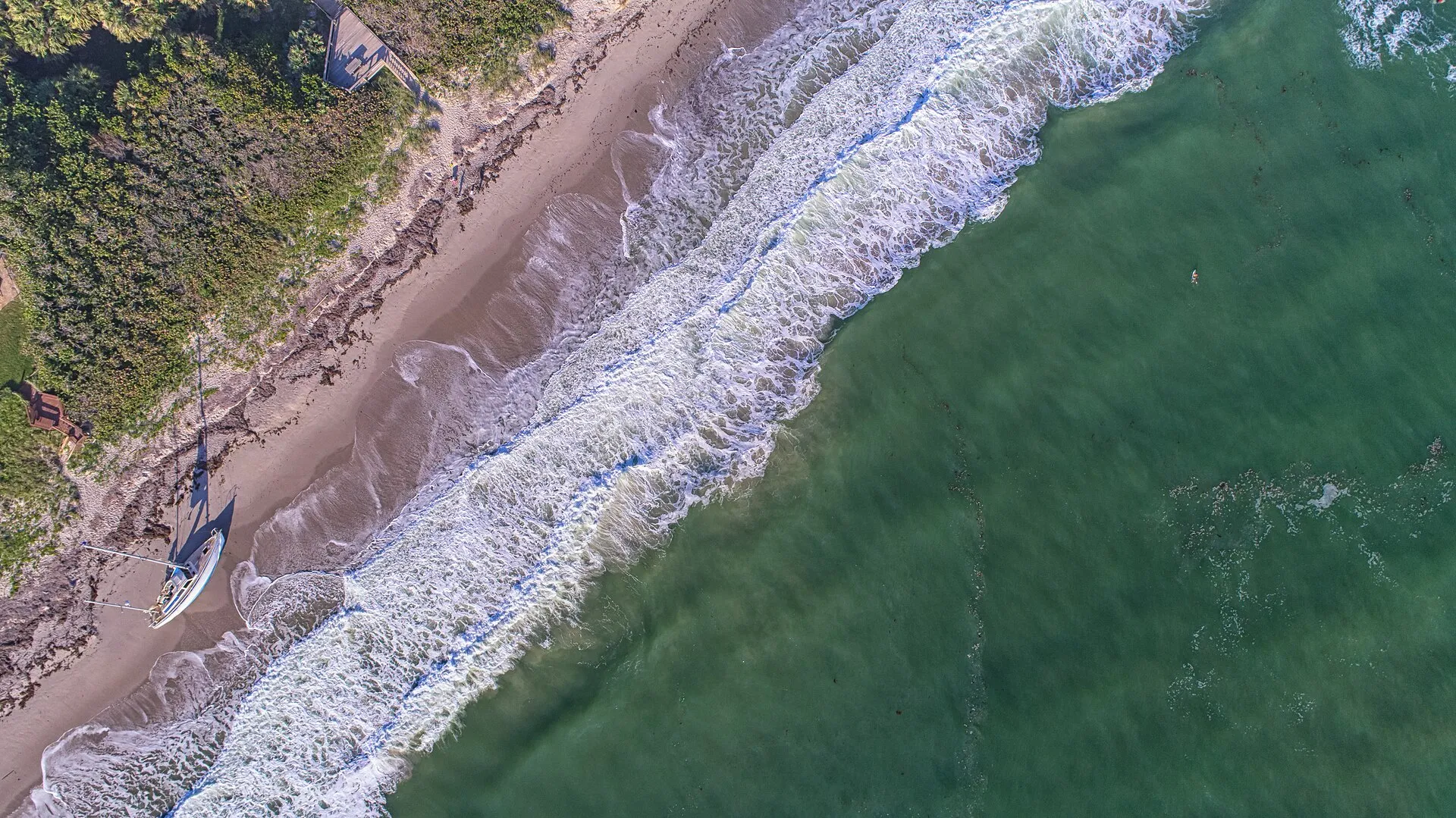 Aerial view of Melbourne Beach, Florida.