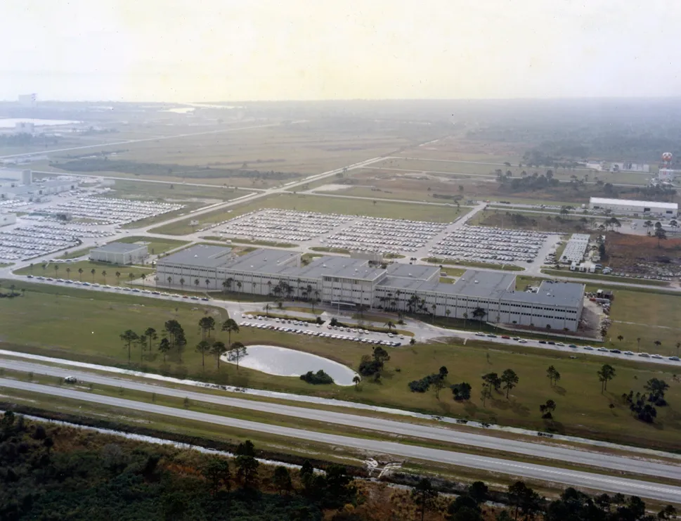 The Headquarters Building at Florida's Kennedy Space Center, Merritt Island.