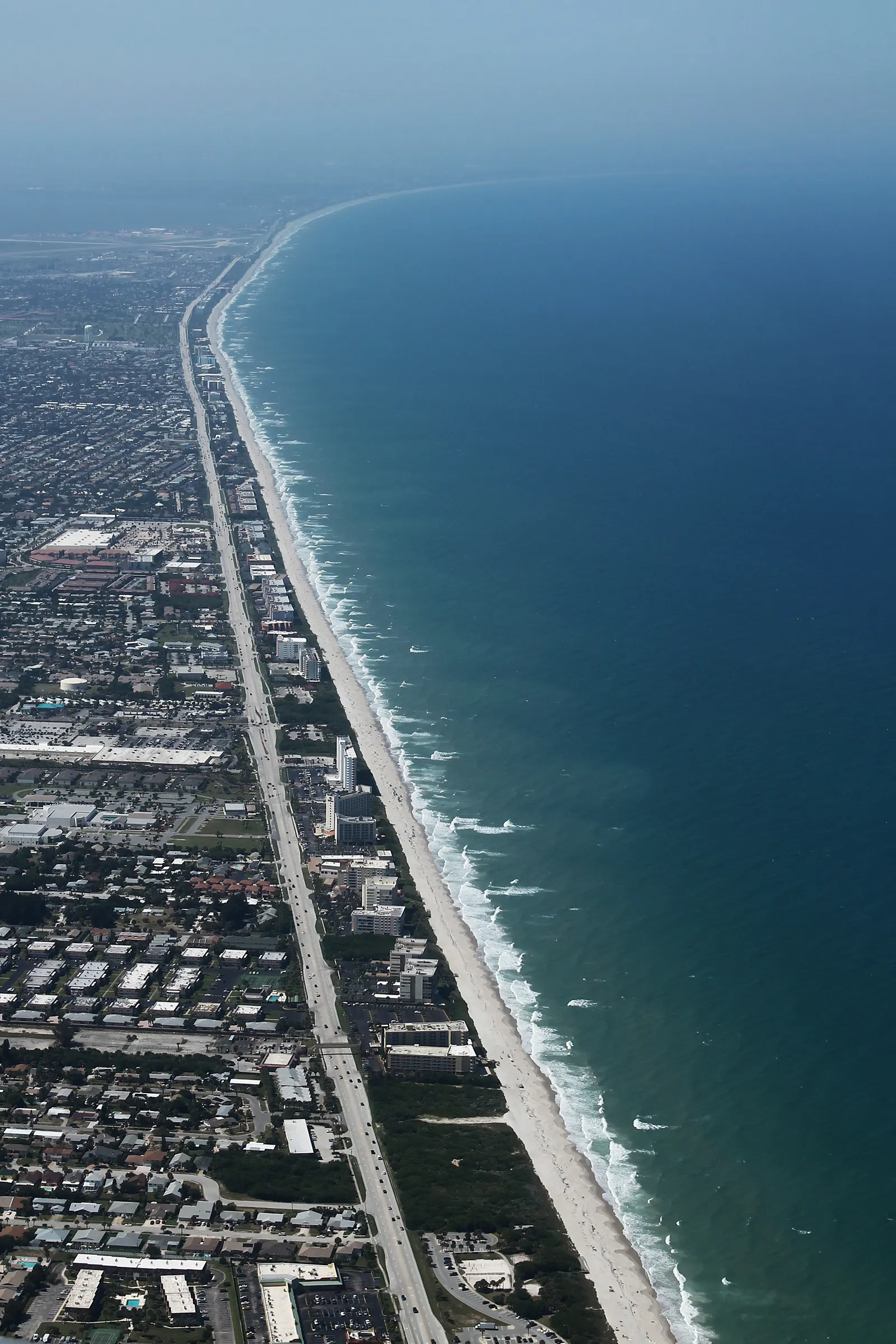 Aerial view of Indialantic and Satellite Beach, May 2014.