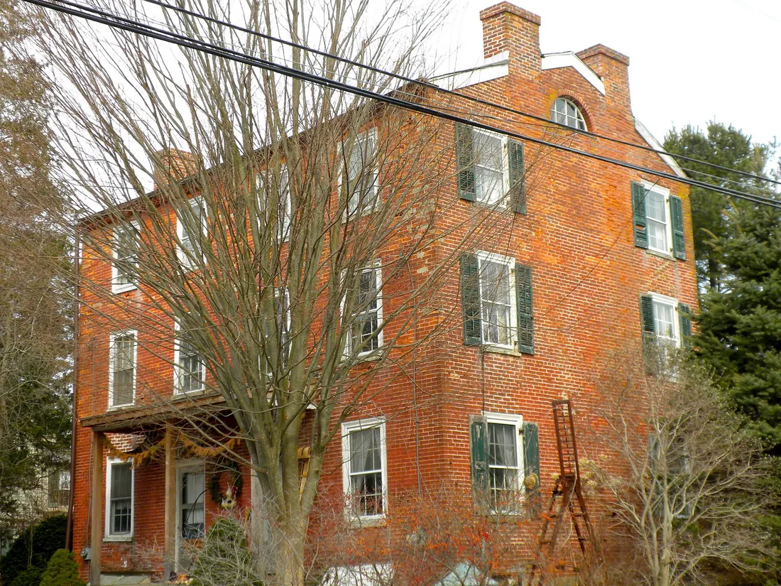 House in Unionville Village Historic District in Unionville, PA. On NRHP since June 6, 1979. At Pennsylvania Routes 82 and 162, in East Marlborough Township, Chester County, PA