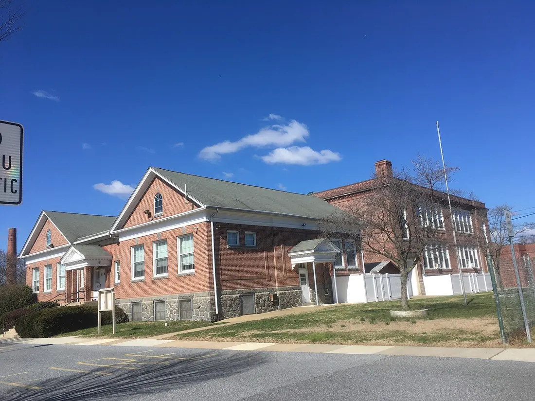 The town hall and police station in Elsmere, Delaware