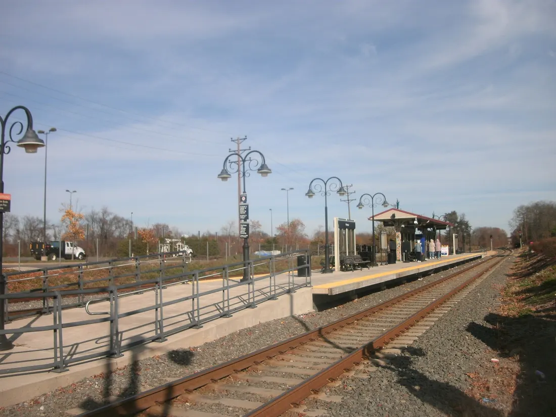 Florence station on the River Line in Florence, New Jersey.