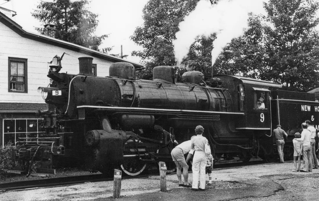 New Hope and Ivyland Railroad at New Hope, Pennsylvania in 1978.Camera: Kodak Retinette 1B film viewfinder camera, using Kodak film stock.Software: optimized, perhaps cropped, with DxO PhotoLab 6 Elit