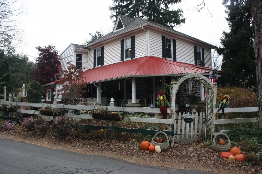 Point Pleasant Historic District is a national historic district located in Point Pleasant, Plumstead Township and Tinicum Township, Bucks County, Pennsylvania. River Rd, Point Pleasant in Plumstead Township.