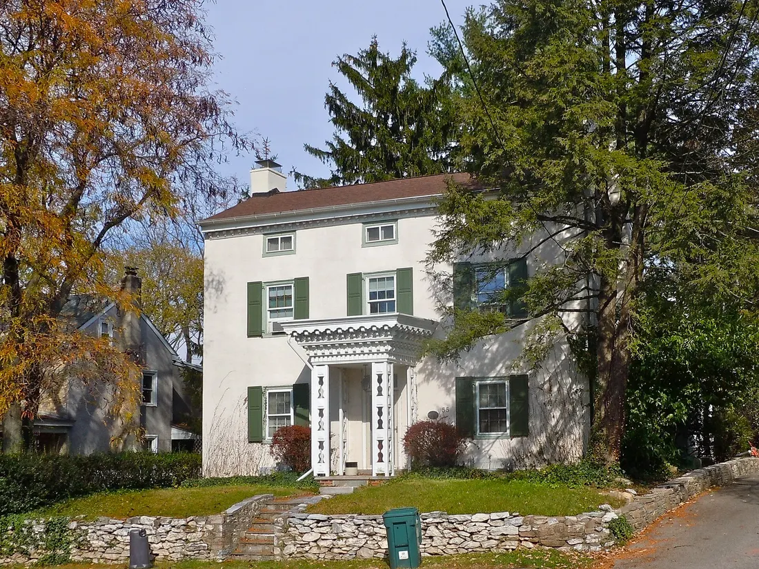 John J. Willaman House, 55 E. Germantown Pike, Plymouth Meeting, Whitemarsh Township, Montgomery County, Pennsylvania. In the Plymouth Meeting Historic District listed on the NRHP since February 18, 1971. The historic d