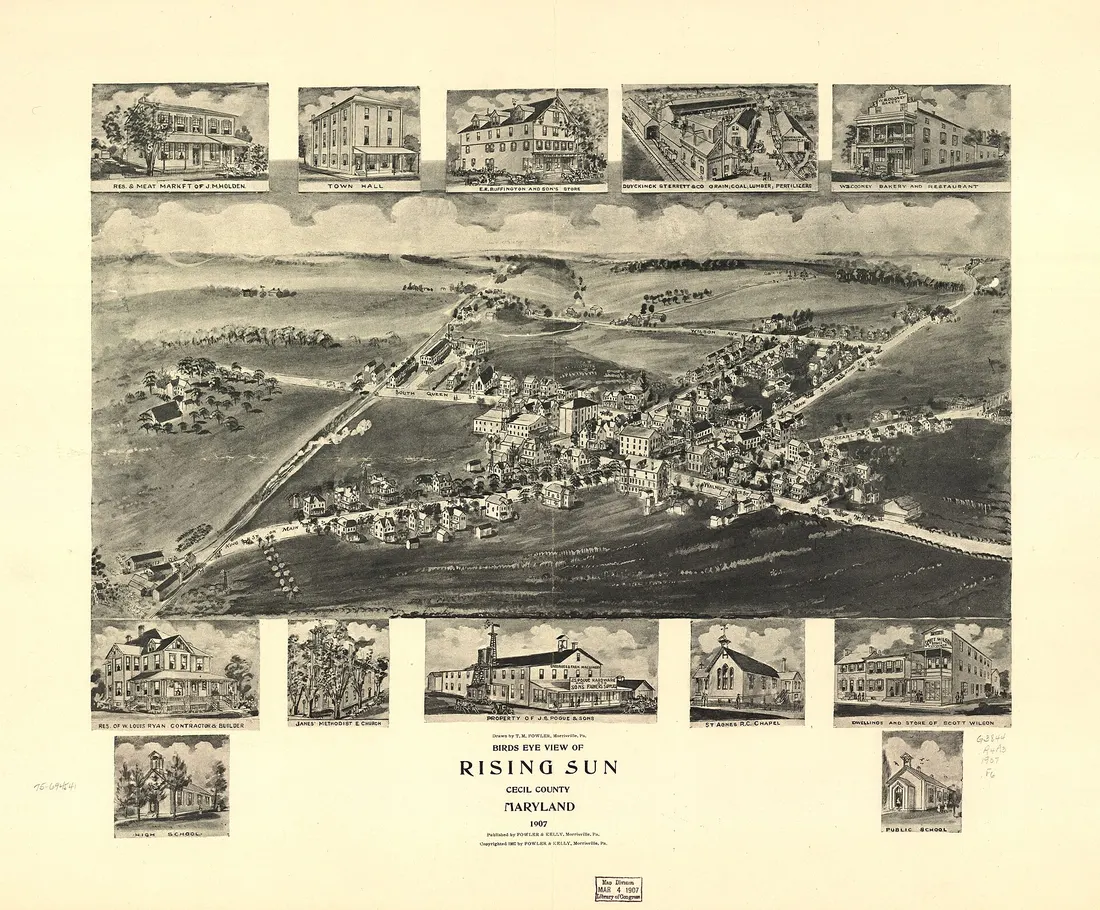 Perspective map not drawn to scale. LC Panoramic maps (2nd ed.), 263 Available also through the Library of Congress Web site as a raster image. Includes illus. AACR2