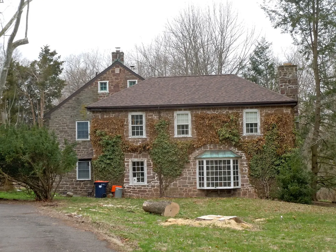 Kuster Mill on the NRHP since March 24, 1971. On Skippack Creek at Mill Road and Water Street Road, in Montgomery County, Pennsylvania south of Collegeville. A pedestrian bridge (now being repaired) leads into Evansburg