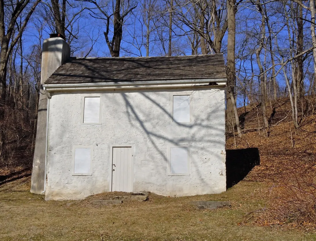 Mill and Miller's House in Hatfield-Hibernia Historic District on the NRHP since June 20, 1984. In Hibernia Park north of Wagontown, at corner with Lion's Head Road, next to the parking lot, in West Caln Township, Chest