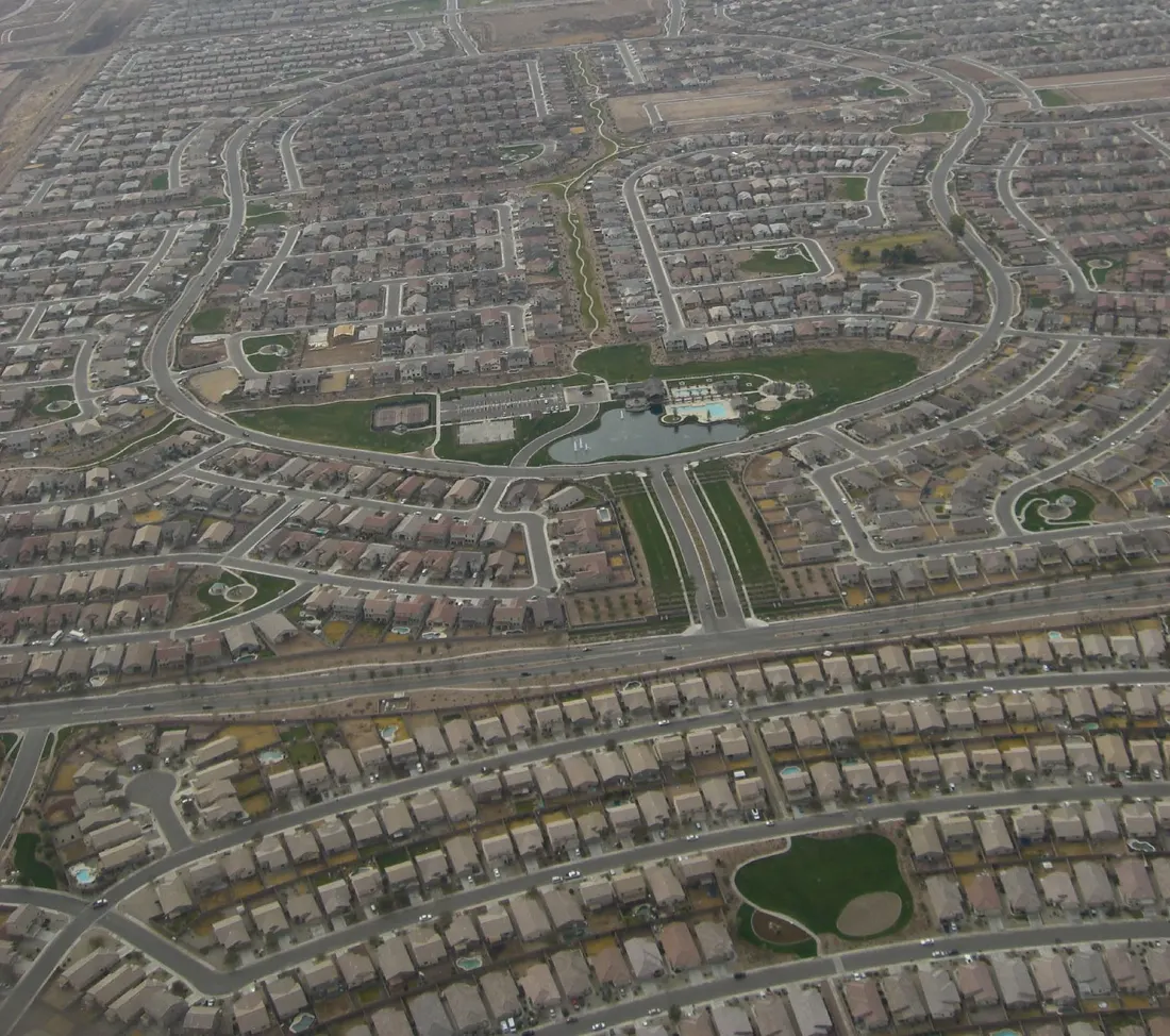 Aerial image of Maricopa, Arizona.