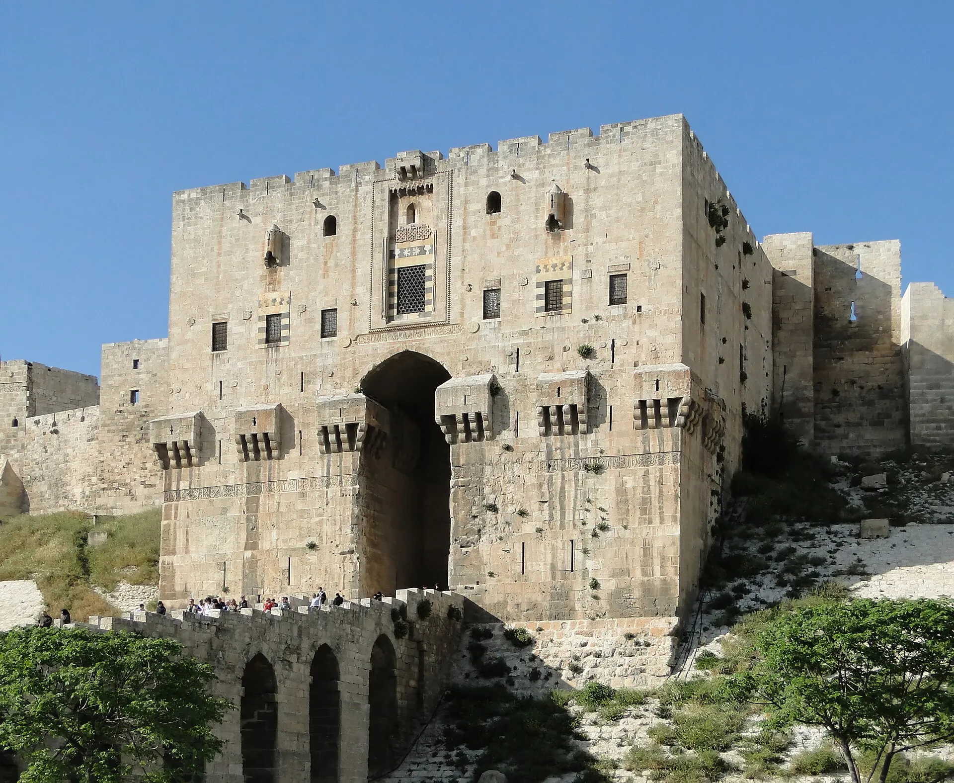 Inner gate of Aleppo Citadel , Syria