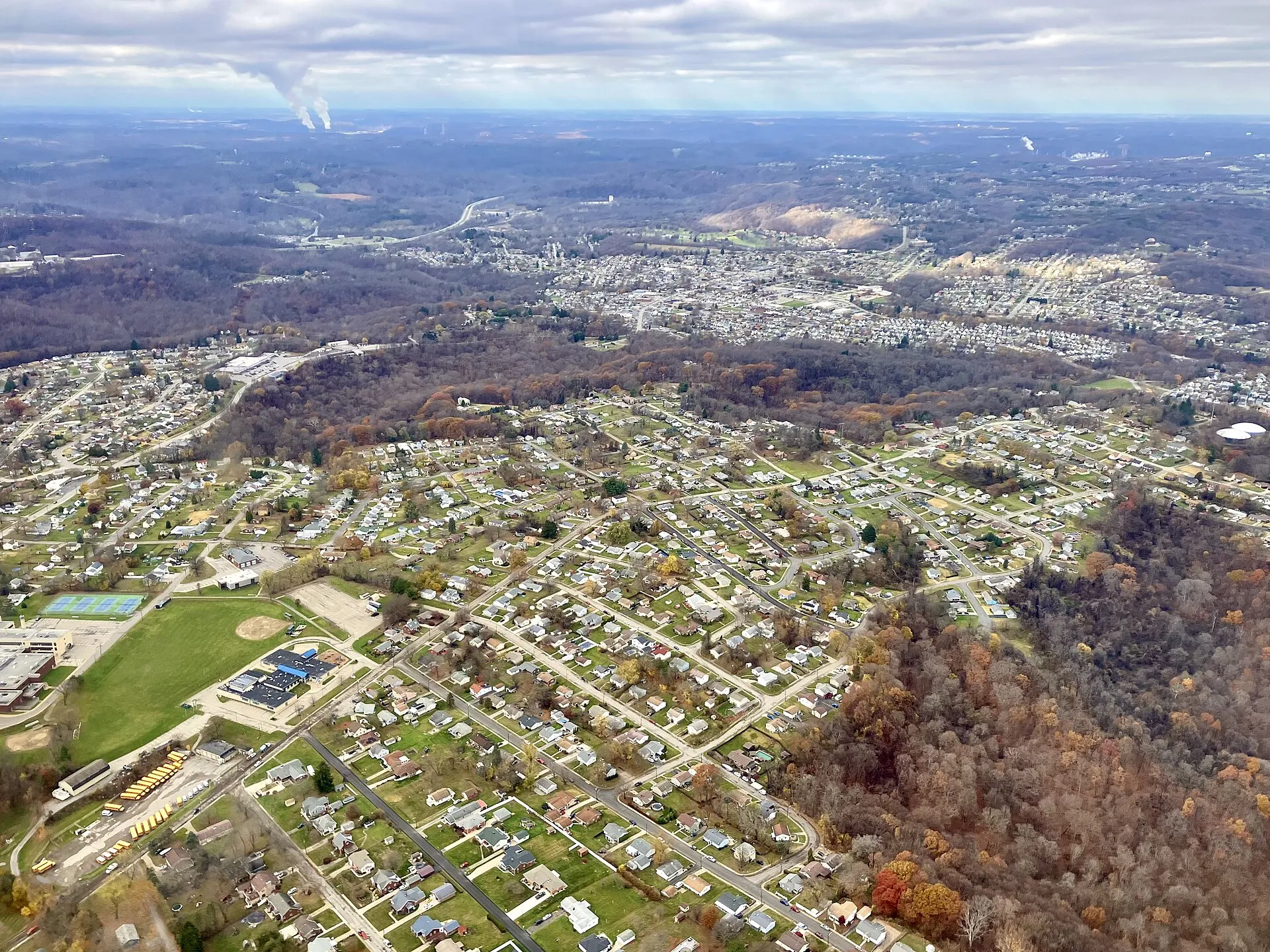 Aliquippa, PA from 1300ft above the ground